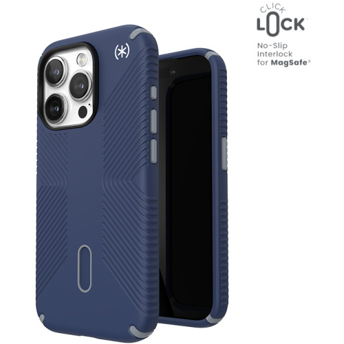 Hurtownia Speck - 840168533008 - SPK566 - Etui Speck Presidio2 Grip ClickLock & MagSafe Apple iPhone 15 Pro (Coastal Blue/Dust Grey) - B2B homescreen