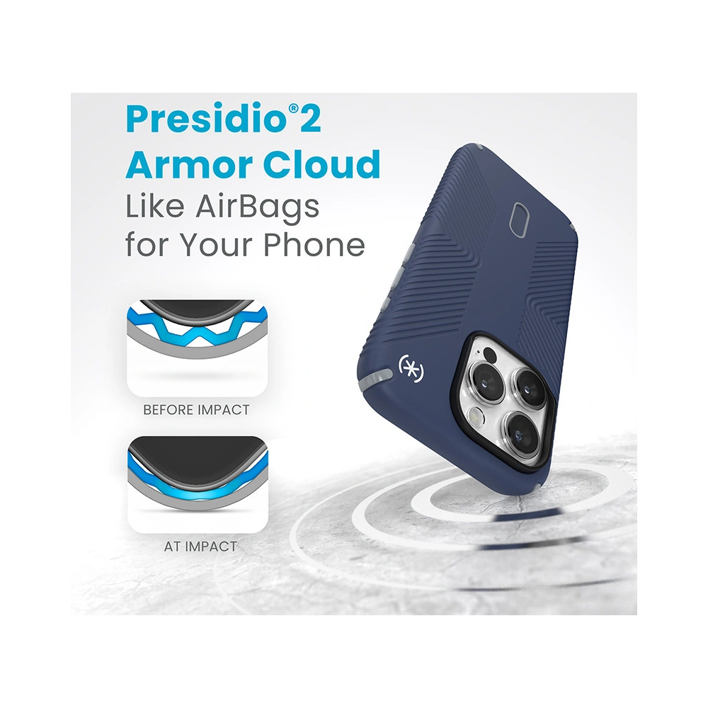 Wholesale Speck Presidio2 Grip ClickLock & MagSafe Apple iPhone 15 Pro (Coastal Blue/Dust Grey) - SPK566 - {ean13} - Hurt