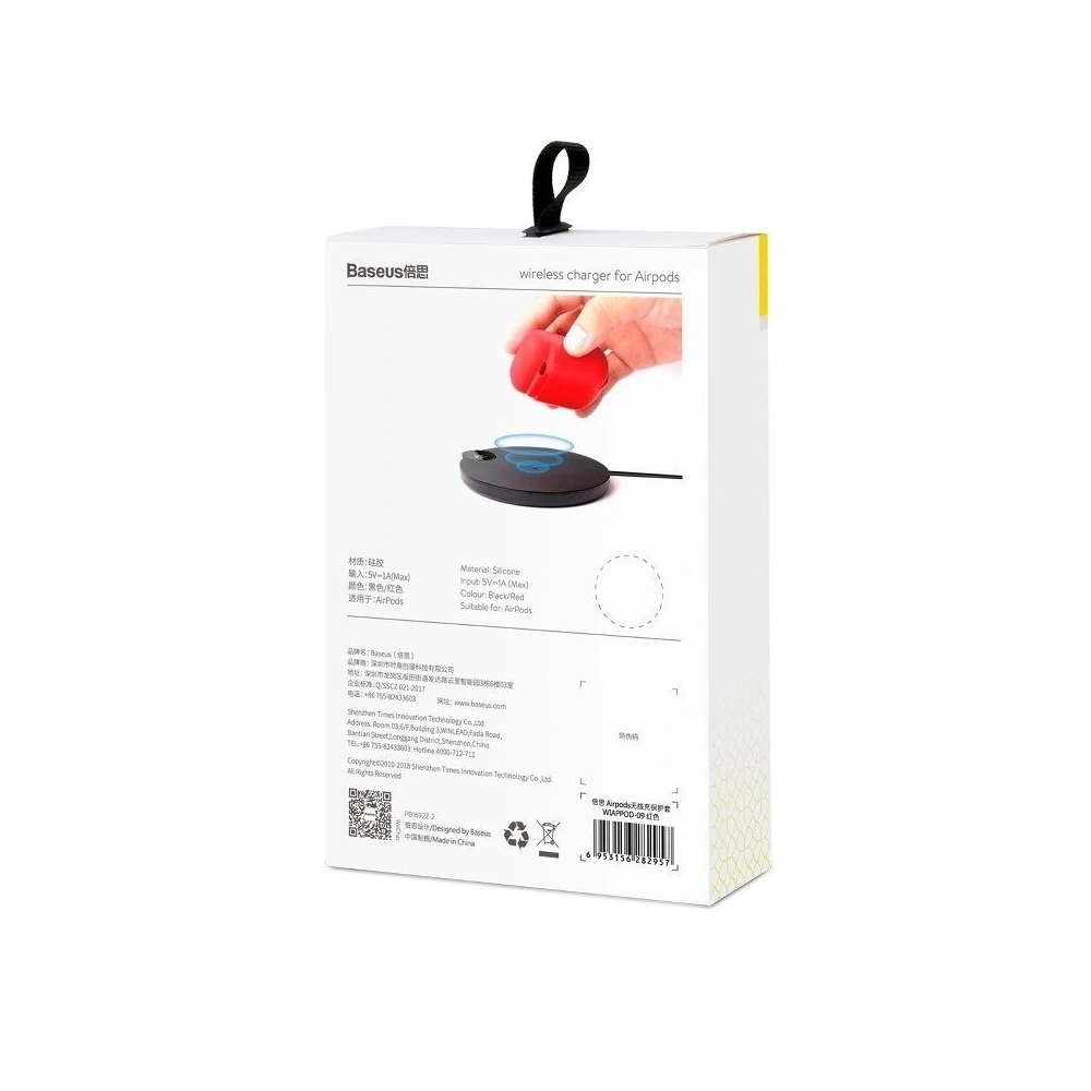 Wholesale BaseusApple AirPods Qi Charging Case Red - BSU420RED - {ean13} - Hurt