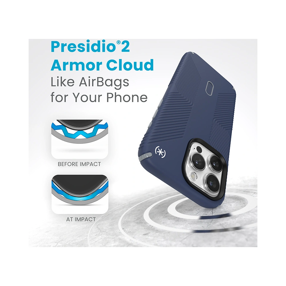 Wholesale Speck Presidio2 Grip ClickLock & MagSafe Apple iPhone 15 Pro Max (Coastal Blue/Dust Grey) - SPK567 - {ean13} - Hurt