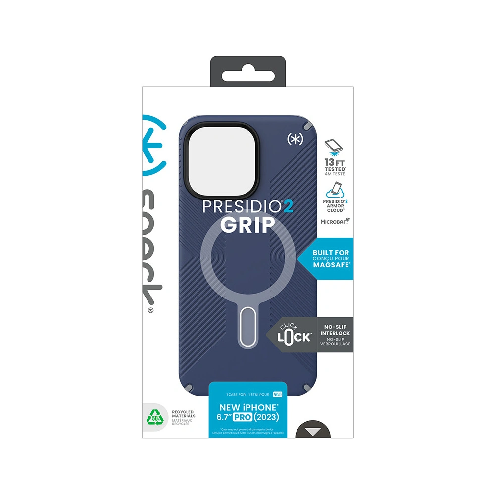 Hurtownia GSM - Etui Speck Presidio2 Grip ClickLock & MagSafe Apple iPhone 15 Pro Max (Tengerparti Kék/Porszürke) - SPK567 - {ean13} - Hurt