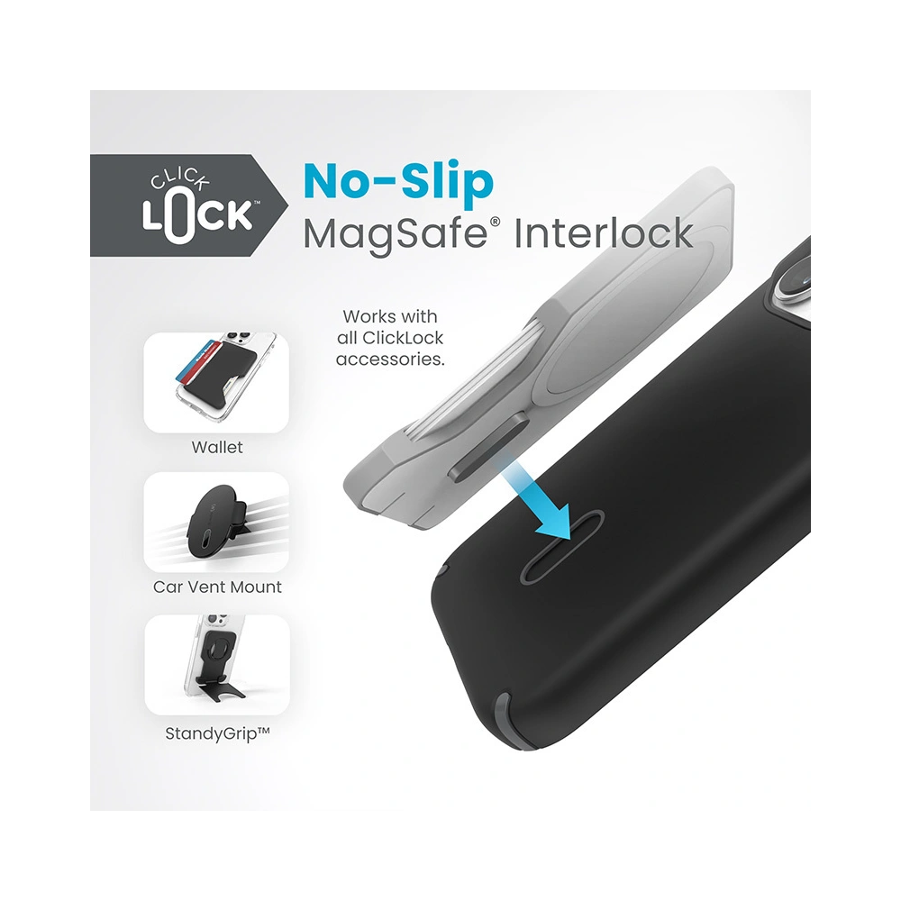 Wholesale Speck Presidio2 Pro ClickLock & MagSafe Apple iPhone 15 Pro (Black/Slate Grey/White) - SPK568 - {ean13} - Hurt