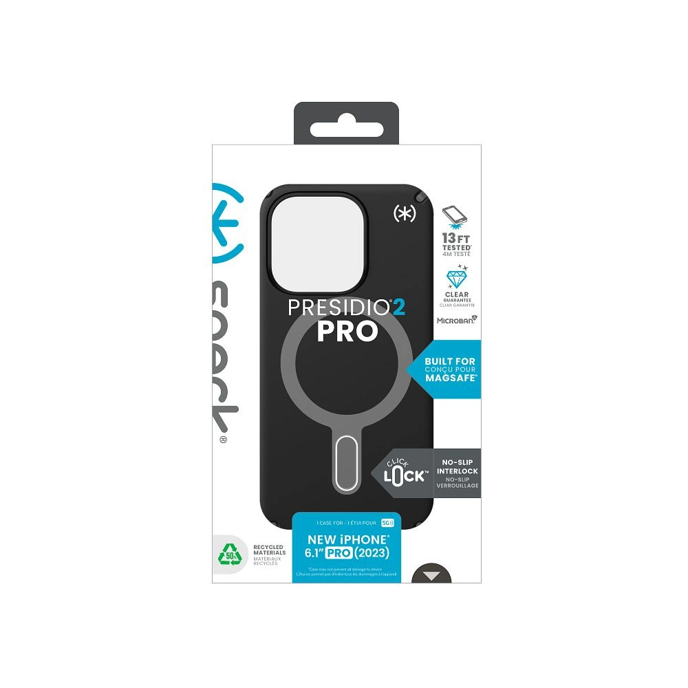 Hurtownia GSM - Etui Speck Presidio2 Pro ClickLock & MagSafe Apple iPhone 15 Pro (Černá/Šedá/White) - SPK568 - {ean13} - Hurt