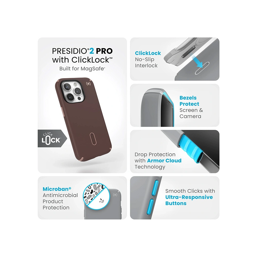 Hurtownia GSM - Etui Speck Presidio2 Pro ClickLock & MagSafe Apple iPhone 15 Pro (New Planet/Clay Tan) - SPK570 - {ean13} - Hurt