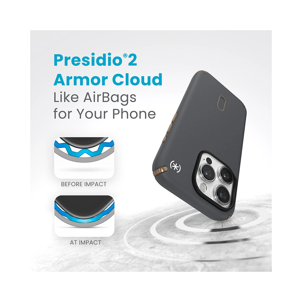 Wholesale Speck Presidio2 Pro ClickLock & MagSafe Apple iPhone 15 Pro (Charcoal Grey/Cool Bronze) - SPK571 - {ean13} - Hurt
