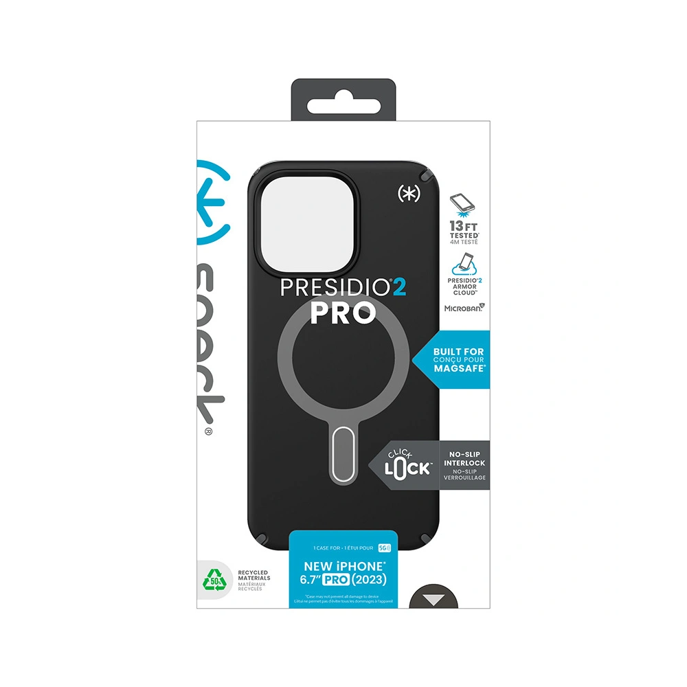 Hurtownia GSM - Etui Speck Presidio2 Pro ClickLock & MagSafe Apple iPhone 15 Pro Max (Negru/Gri Slate/Alb) - SPK574 - {ean13} - Hurt