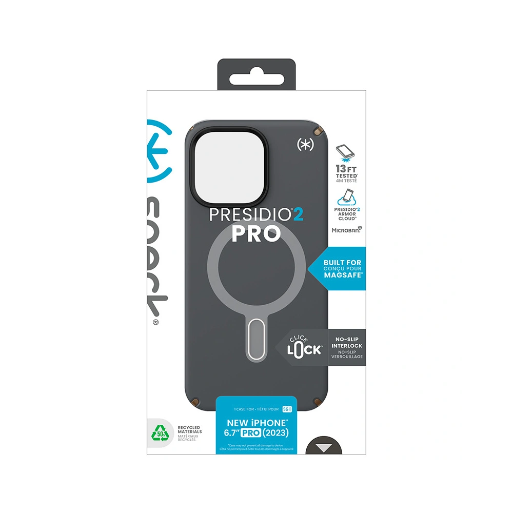 Wholesale Speck Presidio2 Pro ClickLock & MagSafe Apple iPhone 15 Pro Max (Charcoal Grey/Cool Bronze) - SPK575 - {ean13} - Hurt