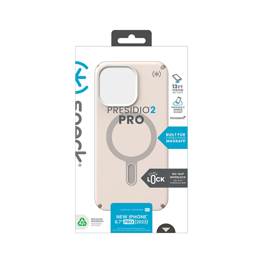 Hurtownia GSM - Etui Speck Presidio2 Pro ClickLock & MagSafe Apple iPhone 15 Pro Max (Bělená kost / Dědictví zlato / Oříškově hnědá) - SPK576 - {ean13} - Hurt