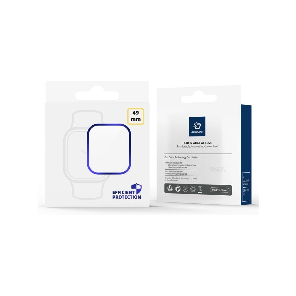 Sticlă securizată Dux Ducis Flas cu ramă din aluminiu Apple Watch Ultra 49mm aurie
