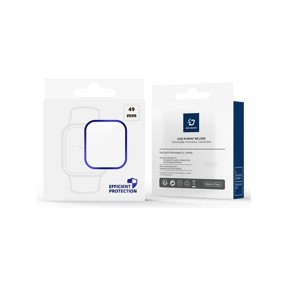 Sticlă securizată Dux Ducis Flas cu ramă din aluminiu Apple Watch Ultra 49mm argintie