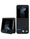 Etui BMW BMHCZF522NBCK Samsung Galaxy Z Flip5 bőr szénfekete/black