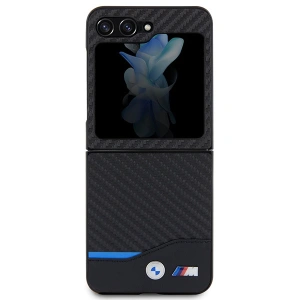 Hurtownia GSM - Etui BMW BMHCZF522NBCK Samsung Galaxy Z Flip5 din piele carbon negru/black - BMW510 - {ean13} - Hurt