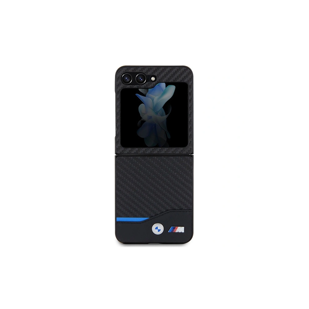 Hurtownia GSM - Etui BMW BMHCZF522NBCK Samsung Galaxy Z Flip5 bőr szénfekete/black - BMW510 - {ean13} - Hurt