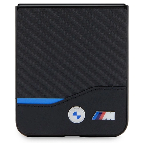 Etui BMW BMHCZF522NBCK Samsung Galaxy Z Flip5 Leather Carbon czarny/black