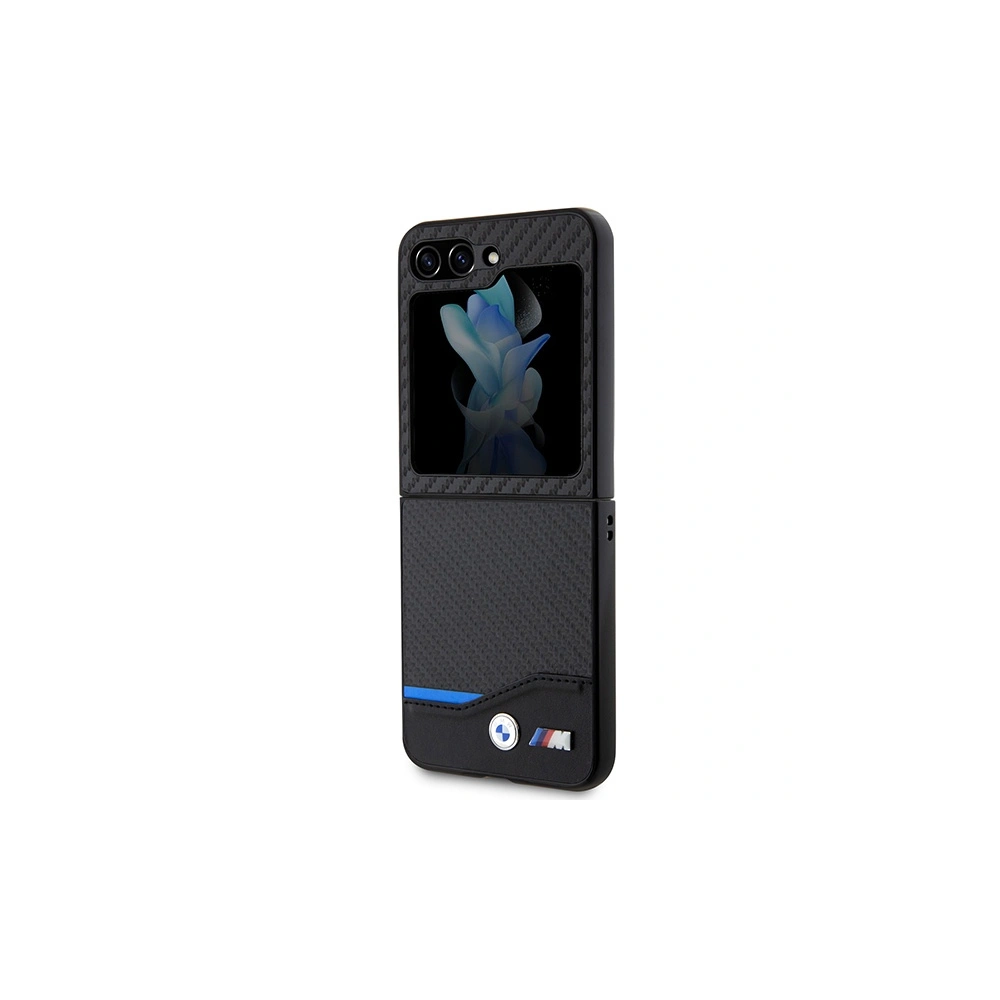Hurtownia GSM - Etui BMW BMHCZF522NBCK Samsung Galaxy Z Flip5 bőr szénfekete/black - BMW510 - {ean13} - Hurt