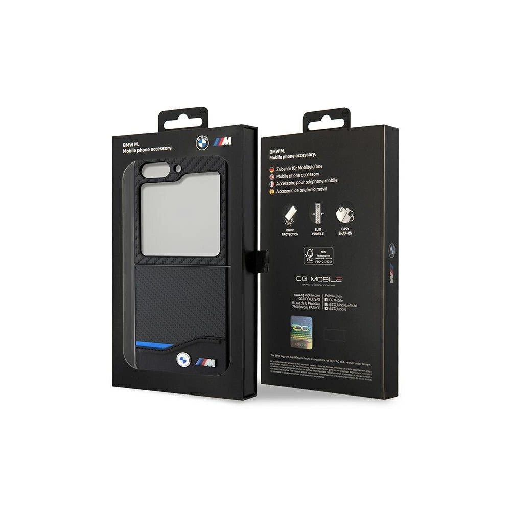 Hurtownia GSM - Case BMW BMHCZF522NBCK Samsung Galaxy Z Flip5 Leder Carbon schwarz/black - BMW510 - {ean13} - Hurt