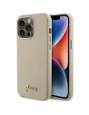 Etui Guess GUHCP15LPGMCSD Apple iPhone 15 Pro kemény tok Glitter Glossy Script arany/light gold