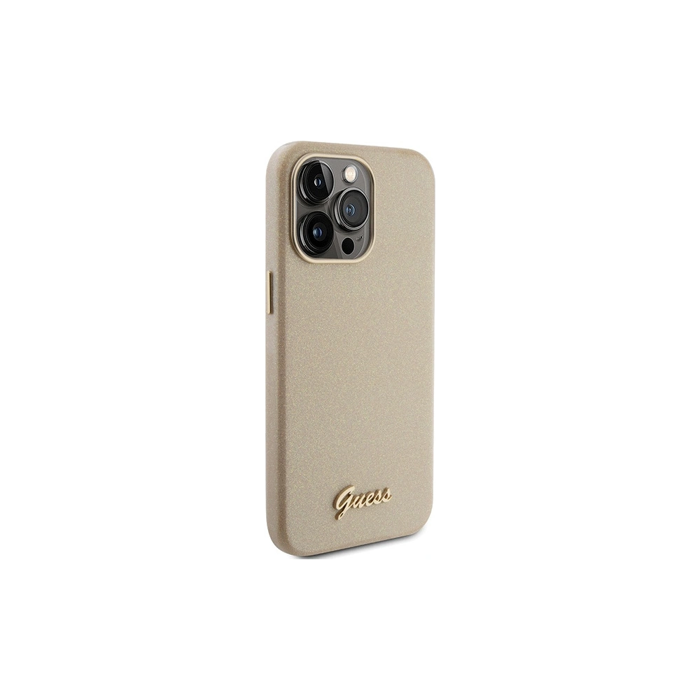 Hurtownia GSM - Etui Guess GUHCP15LPGMCSD Apple iPhone 15 Pro hardcase Glitter Glossy Script zlatý/světle zlatý - GUE2957 - {ean13} - Hurt