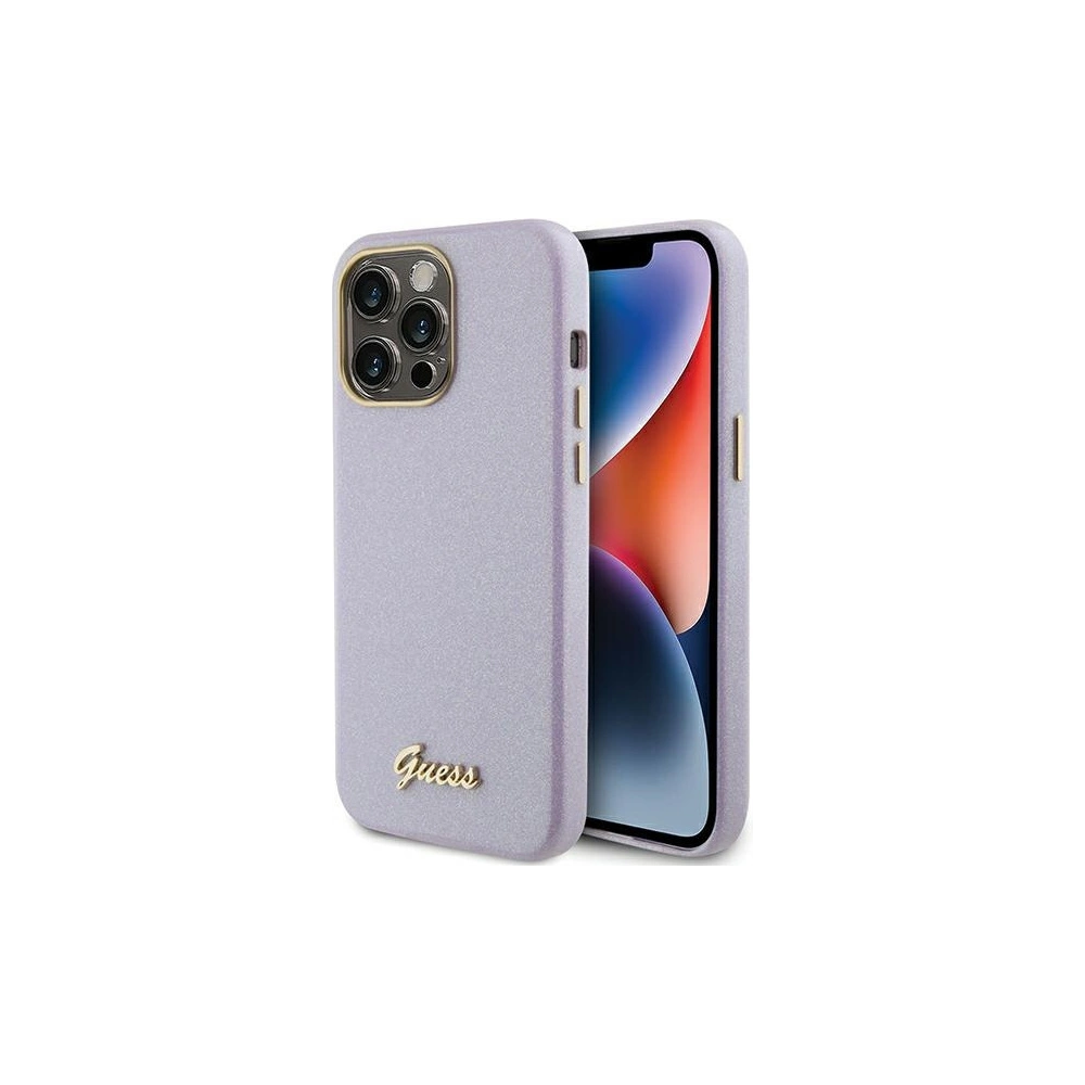 Hurtownia GSM - Etui Guess GUHCP15LPGMCSL Apple iPhone 15 Pro kemény tok Glitter Glossy Script lila/lilac - GUE2958 - {ean13} - Hurt