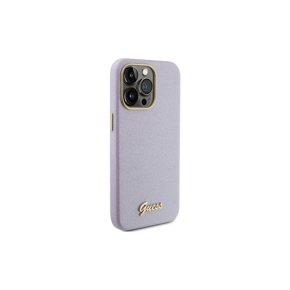 Hurtownia GSM - Etui Guess GUHCP15LPGMCSL Apple iPhone 15 Pro kemény tok Glitter Glossy Script lila/lilac - GUE2958 - {ean13} - Hurt