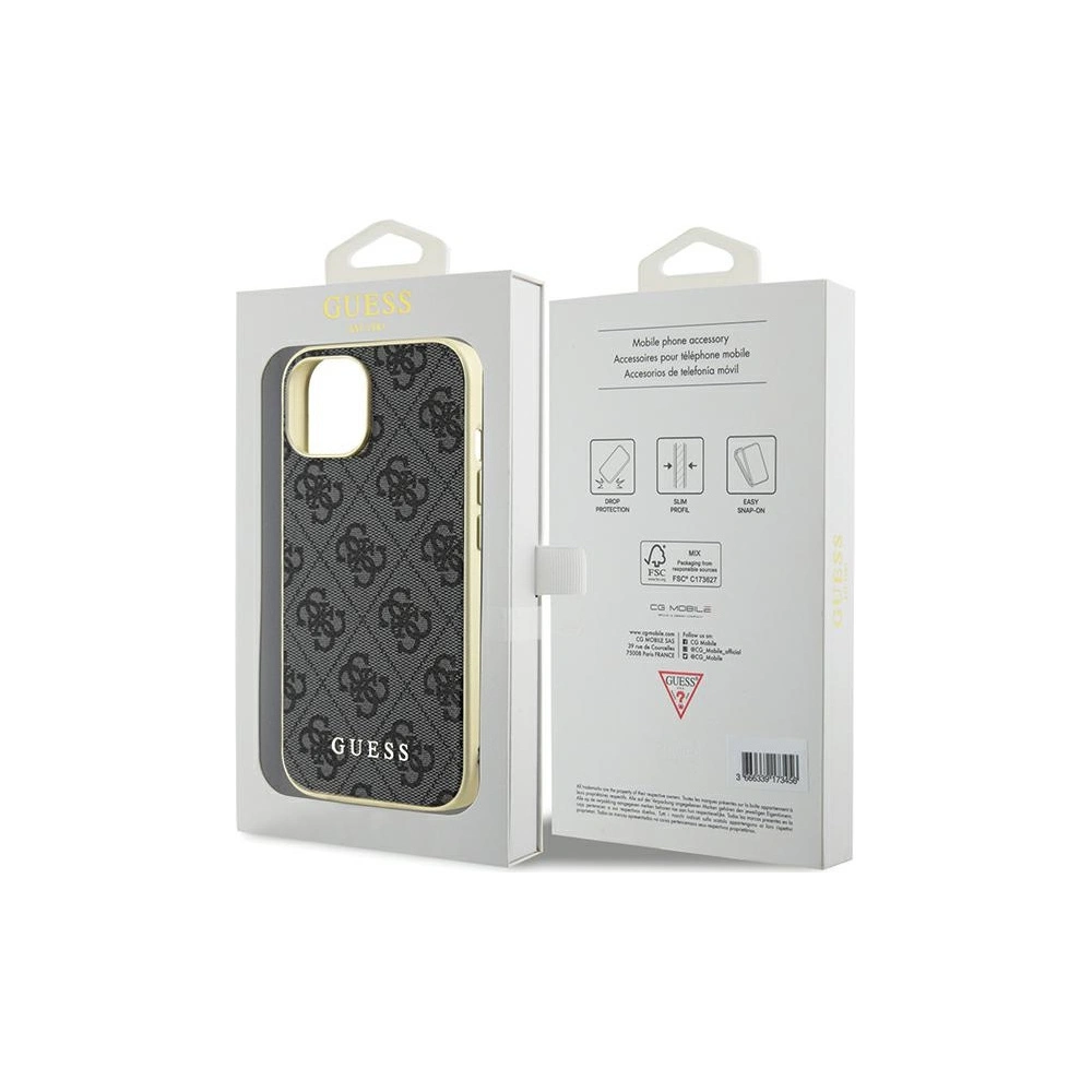 Hurtownia GSM - Etui Guess GUHCP15SGF4GGR Apple iPhone 15 hardcase 4G Charms Collection szary/grey - GUE2959 - {ean13} - Hurt
