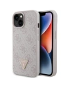 Etui Guess GUHCP15SP4TDPP Apple iPhone 15 kemény borítás Bőr 4G Triangle Strass rózsaszín/pink