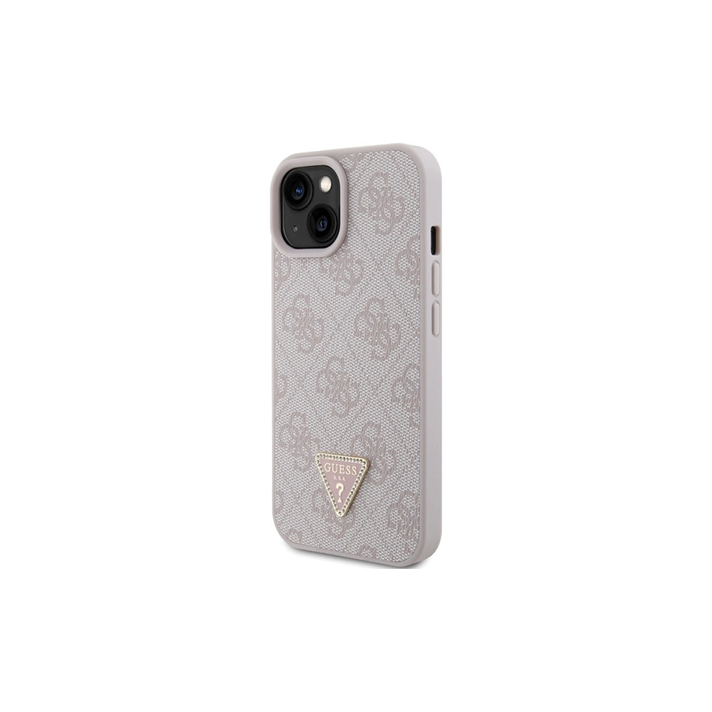 Hurtownia GSM - Etui Guess GUHCP15SP4TDPP Apple iPhone 15 hardcase Leather 4G Triangle Strass różowy/pink - GUE2960 - {ean13} - Hurt