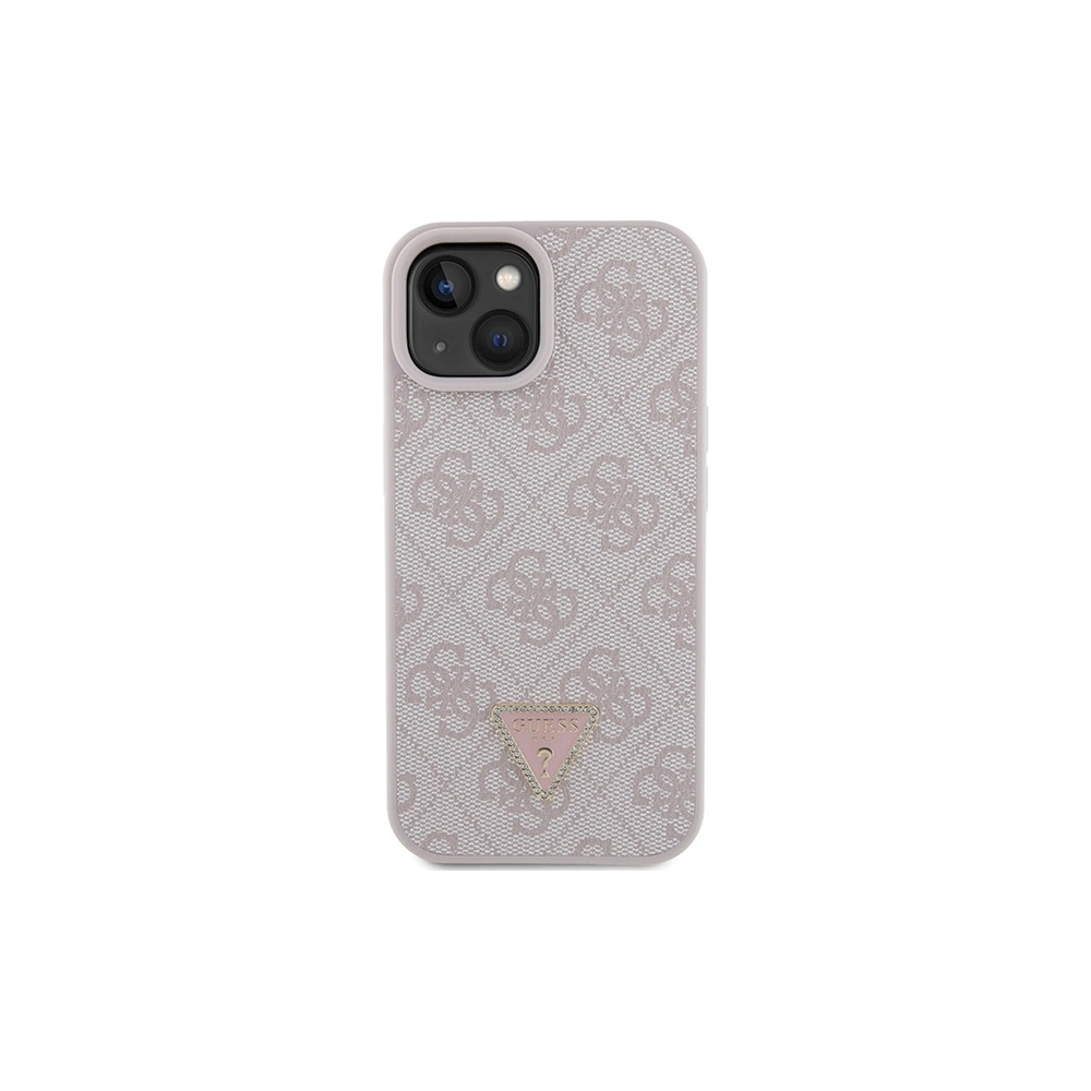 Hurtownia GSM - Etui Guess GUHCP15SP4TDPP Apple iPhone 15 hardcase Leather 4G Triangle Strass różowy/pink - GUE2960 - {ean13} - Hurt