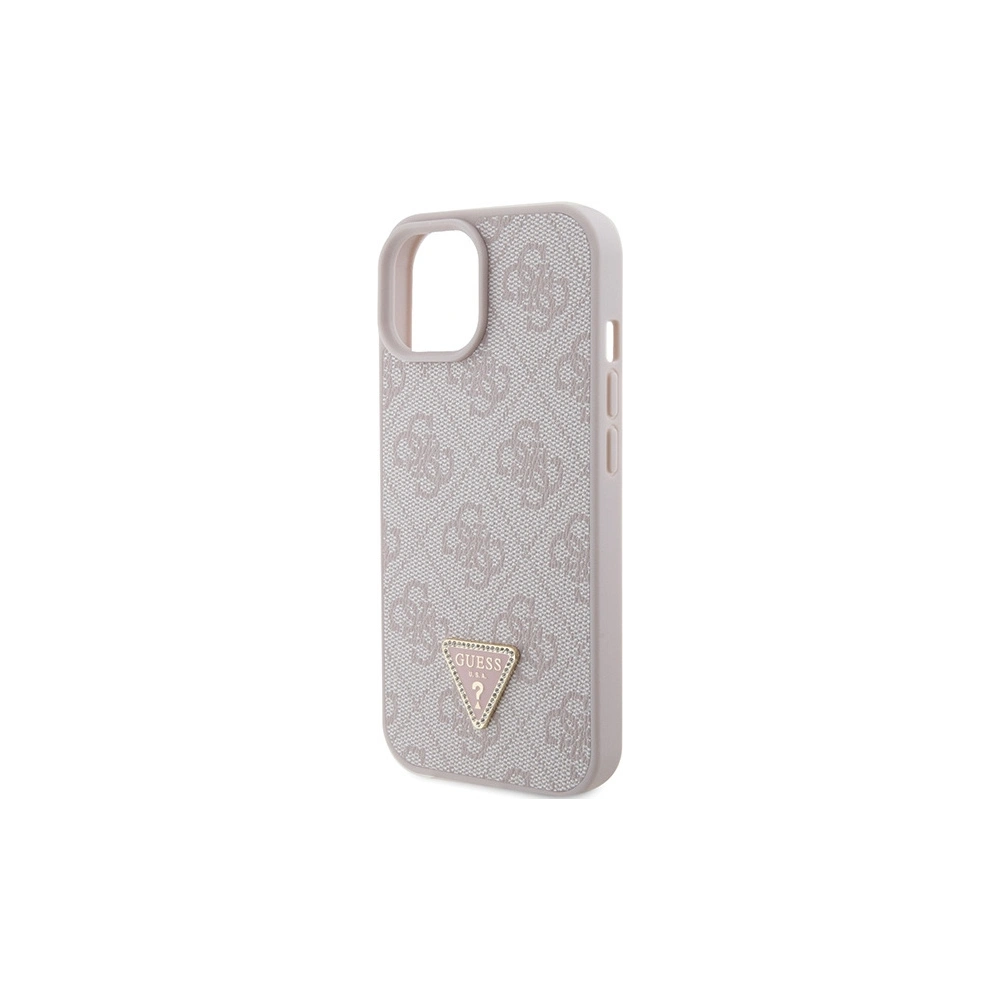 Hurtownia GSM - Etui Guess GUHCP15SP4TDPP Apple iPhone 15 hardcase Leather 4G Triangle Strass różowy/pink - GUE2960 - {ean13} - Hurt