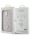 Hurtownia GSM - Etui Guess GUHCP15SP4TDPP Apple iPhone 15 hardcase Leather 4G Triangle Strass różowy/pink - GUE2960 - {ean13} - Hurt