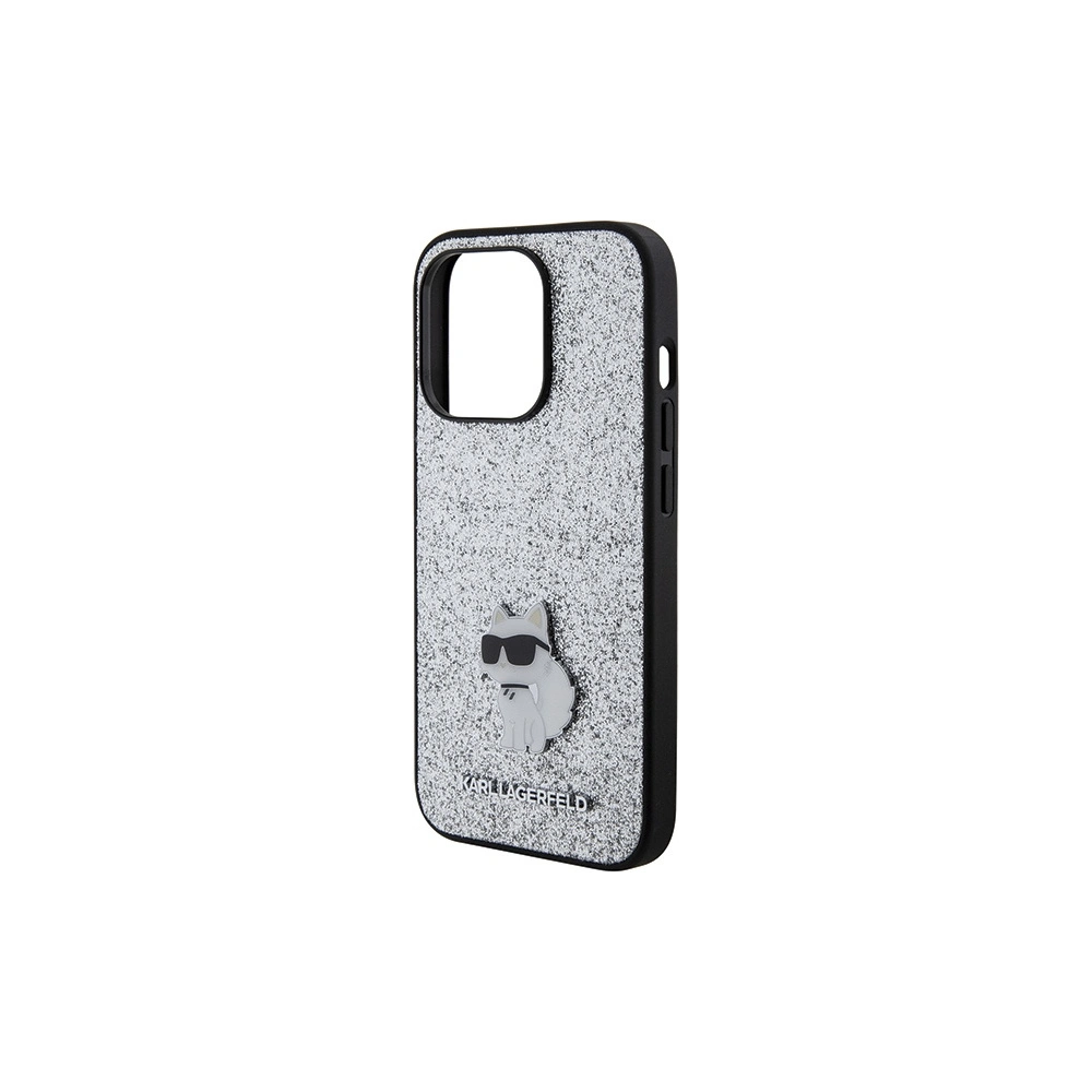 Hurtownia GSM - Etui Karl Lagerfeld KLHCP15LGCNPSG Apple iPhone 15 Pro hardcase Fixed Glitter Choupette Logo Metal Pin srebrny/silver - KLD1715 - {ean13} - Hurt