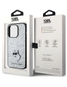 Hurtownia GSM - Case Karl Lagerfeld KLHCP15LGCNPSG Apple iPhone 15 Pro Hardcase Fixed Glitter Choupette Logo Metallpin silber/silver - KLD1715 - {ean13} - Hurt