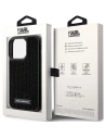 Wholesale Karl Lagerfeld KLHCP15LHDSPLK Apple iPhone 15 Pro hardcase Rhinestone Logo Metal Plate black - KLD1717 - {ean13} - Hurt