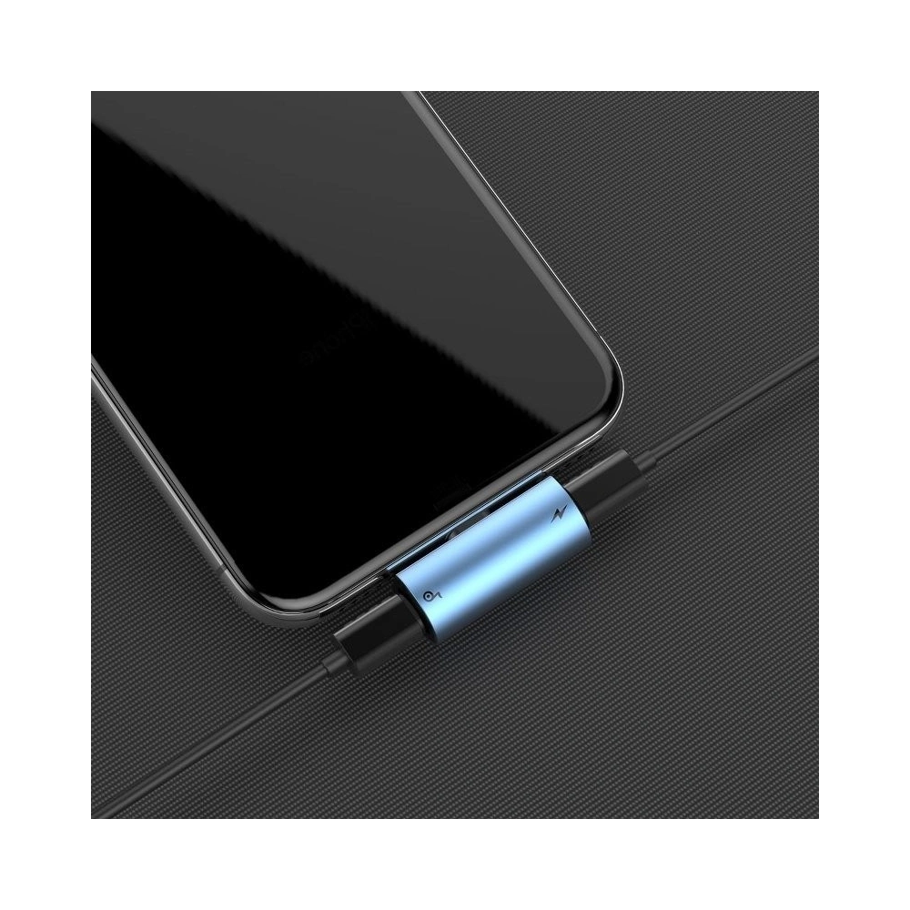 Hurtownia GSM - Adaptér Audio Baseus L46 Lightning na 2x Lightning (modrý) - BSU426BLU - {ean13} - Hurt