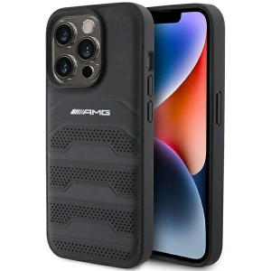 Hurtownia GSM - Etui AMG AMHCP15LGSEBK Apple iPhone 15 Pro hardcase Leather Debossed Lines czarny/black - MRS84 - {ean13} - Hurt
