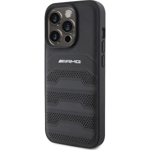 Hurtownia GSM - Etui AMG AMHCP15LGSEBK Apple iPhone 15 Pro hardcase Leather Debossed Lines czarny/black - MRS84 - {ean13} - Hurt