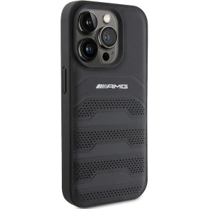 Hurtownia GSM - Etui AMG AMHCP15LGSEBK Apple iPhone 15 Pro hardcase Leather Debossed Lines czarny/black - MRS84 - {ean13} - Hurt