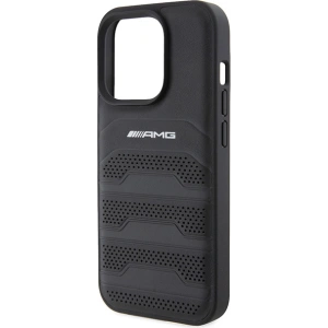 Hurtownia GSM - Etui AMG AMHCP15LGSEBK Apple iPhone 15 Pro hardcase Leather Debossed Lines czarny/black - MRS84 - {ean13} - Hurt