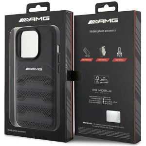 Hurtownia GSM - Etui AMG AMHCP15LGSEBK Apple iPhone 15 Pro hardcase Leather Debossed Lines czarny/black - MRS84 - {ean13} - Hurt