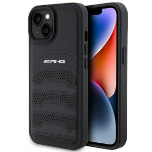 Hurtownia GSM - Etui AMG AMHCP15MGSEBK Apple iPhone 15 Plus / 14 Plus hardcase Leather Debossed Lines czarny/black - MRS85 - {ean13} - Hurt