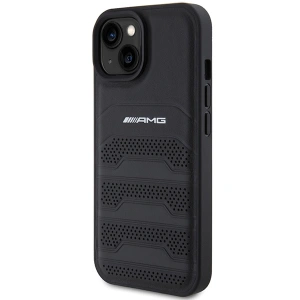 Hurtownia GSM - Etui AMG AMHCP15MGSEBK Apple iPhone 15 Plus / 14 Plus hardcase Leather Debossed Lines czarny/black - MRS85 - {ean13} - Hurt