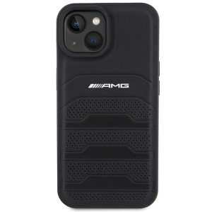 Hurtownia GSM - Etui AMG AMHCP15MGSEBK Apple iPhone 15 Plus / 14 Plus hardcase Leather Debossed Lines czarny/black - MRS85 - {ean13} - Hurt