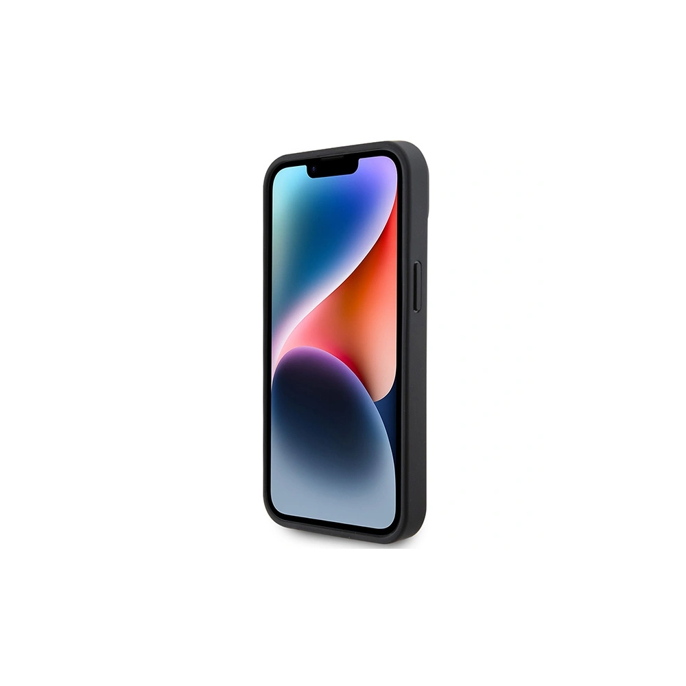 Hurtownia GSM - Etui AMG AMHCP15MGSEBK Apple iPhone 15 Plus / 14 Plus hardcase din piele cu linii debossate negru/black - MRS85 - {ean13} - Hurt