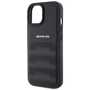 Hurtownia GSM - Etui AMG AMHCP15MGSEBK Apple iPhone 15 Plus / 14 Plus hardcase Leather Debossed Lines czarny/black - MRS85 - {ean13} - Hurt