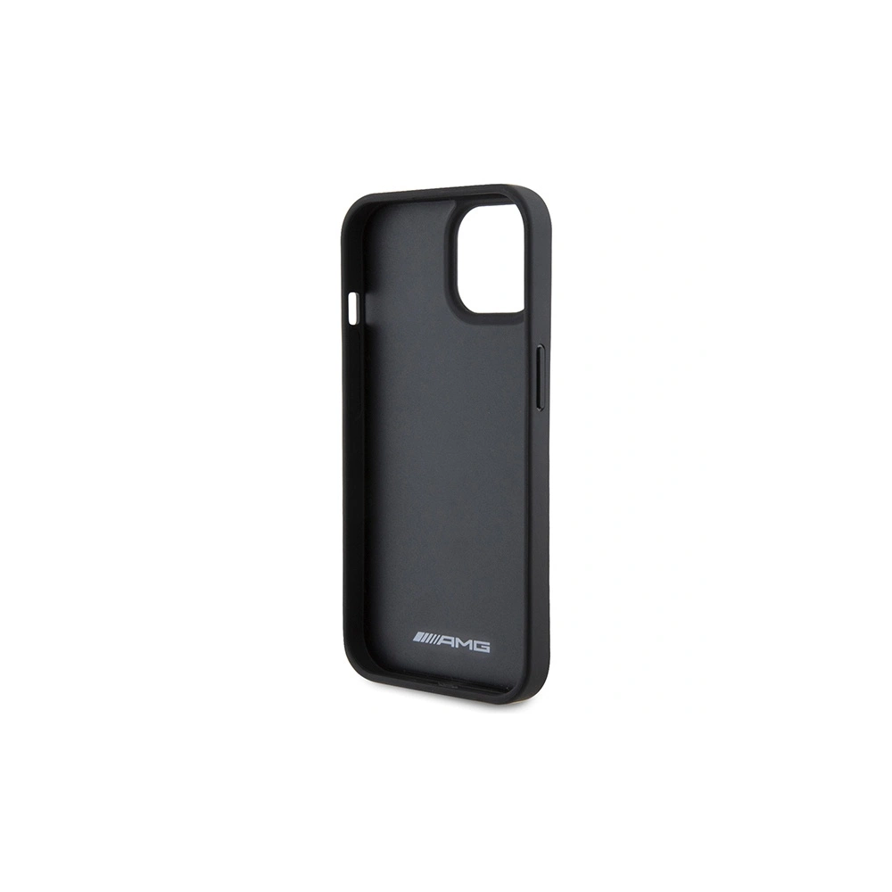 Hurtownia GSM - Etui AMG AMHCP15MGSEBK Apple iPhone 15 Plus / 14 Plus hardcase din piele cu linii debossate negru/black - MRS85 - {ean13} - Hurt