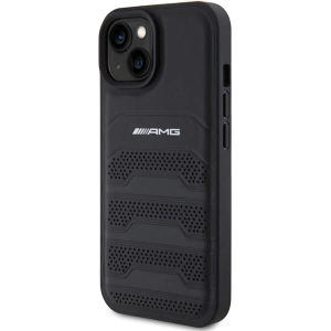 Hurtownia GSM - Etui AMG AMHCP15SGSEBK Apple iPhone 15 hardcase Leather Debossed Lines czarny/black - MRS86 - {ean13} - Hurt