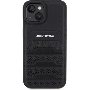 Hurtownia GSM - Etui AMG AMHCP15SGSEBK Apple iPhone 15 hardcase Leather Debossed Lines czarny/black - MRS86 - {ean13} - Hurt