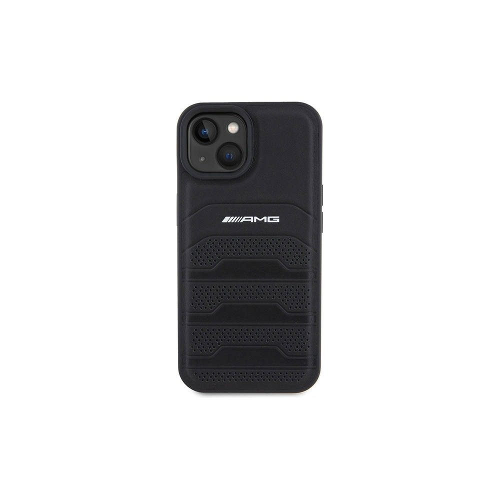 Hurtownia GSM - Case AMG AMHCP15SGSEBK Apple iPhone 15 Hardcase Leder Prägung Linien schwarz/black - MRS86 - {ean13} - Hurt