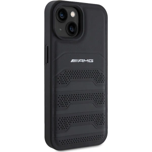 Hurtownia GSM - Etui AMG AMHCP15SGSEBK Apple iPhone 15 hardcase Leather Debossed Lines czarny/black - MRS86 - {ean13} - Hurt