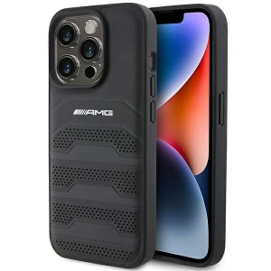 Hurtownia GSM - Etui AMG AMHCP15XGSEBK Apple iPhone 15 Pro Max hardcase s koženým embosovaným vzorem černý/black - MRS87 - {ean13} - Hurt